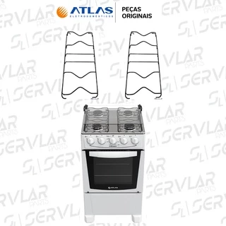 Kit Grelhas Fogão Atlas Monaco Glass 4 Bocas 100% Orignal