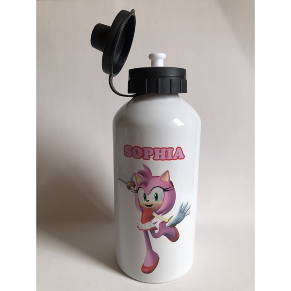 Garrafa Squeeze Gamer Desenho Sonic Escolar com Nome