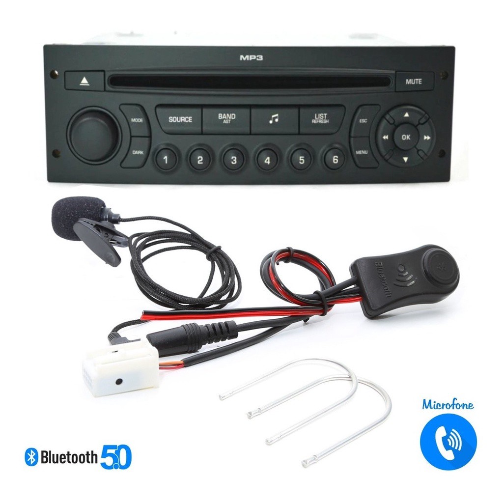 Interface Adaptador Bluetooth Aux Para Citroen C4 Pallas Rd4