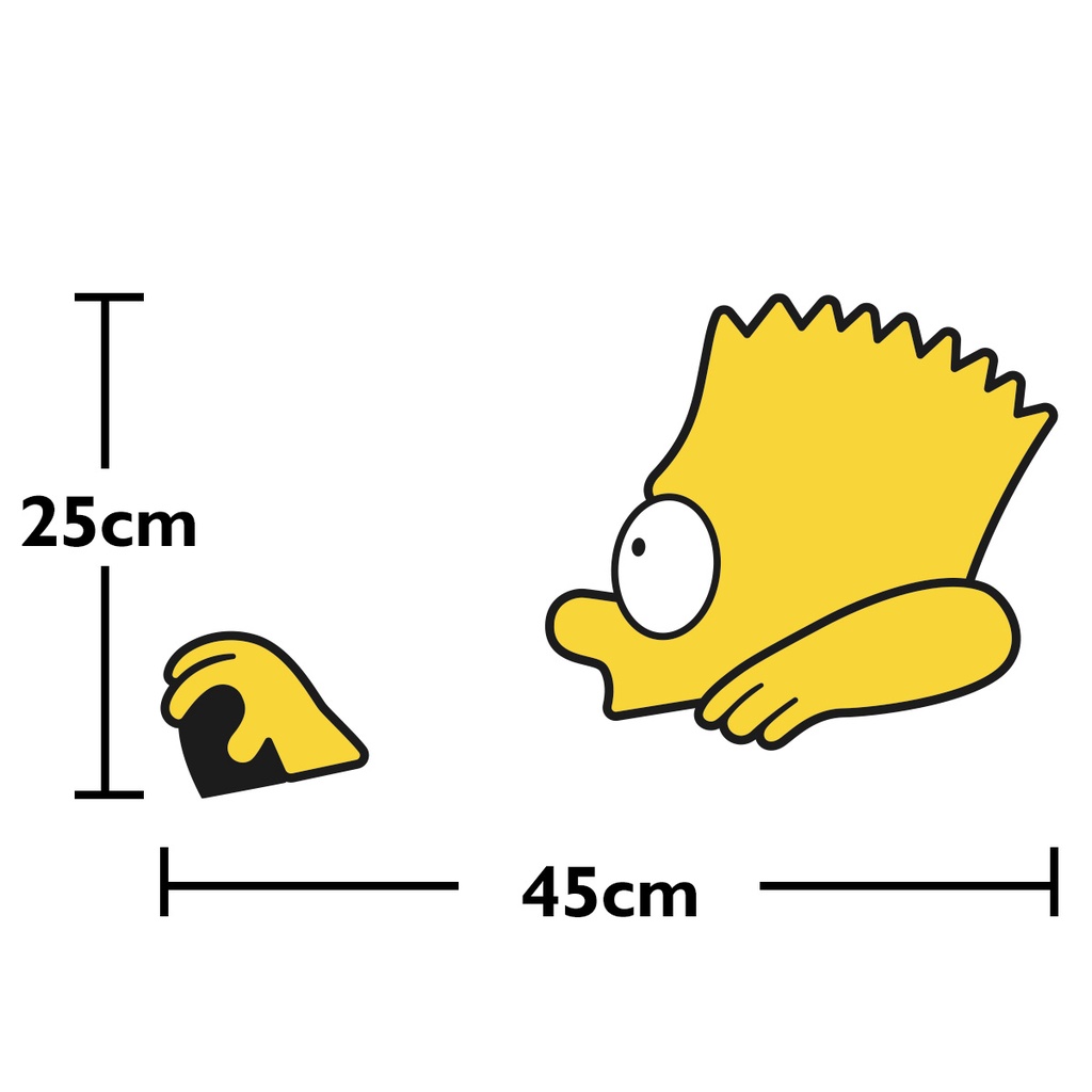 Adesivo Bart Simpson para janela ou vidro de carro e caminhão | Shopee  Brasil