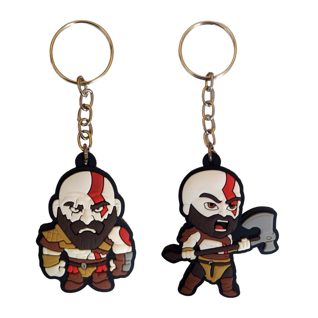 Chaveiro Emborrachado Alto Relevo Kratos - God Of War | Shopee Brasil