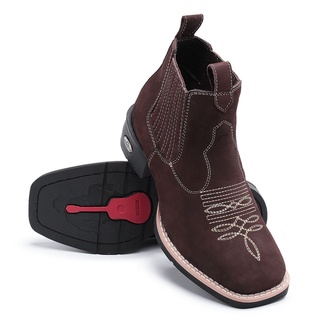 Botina Texana Country Bota Bico Quadrado Solaviola Canocurto