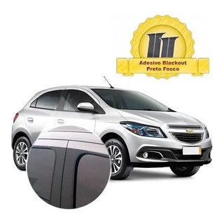 Adesivo Blackout Coluna Porta Preto Fosco Poroso Gm Onix