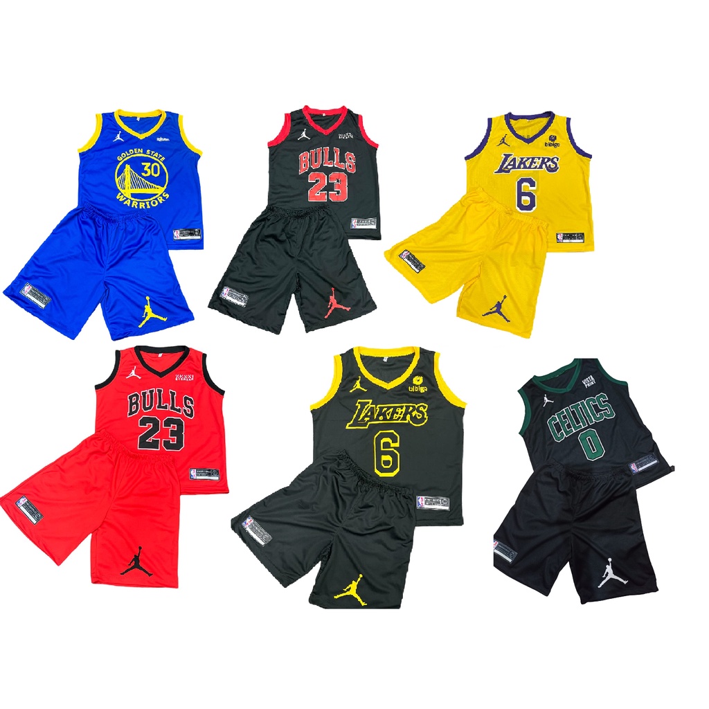 Conjunto Infantil Basquete Melhores times Da NBA Chicago bulls-Preto e vermelha -- Lançamentos - Kit Short e Camisa