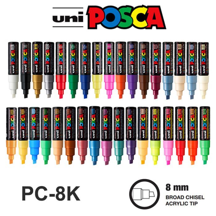 Union Posca PC-8K Marcador De Tinta (Desenho Personalizado) | Shopee Brasil