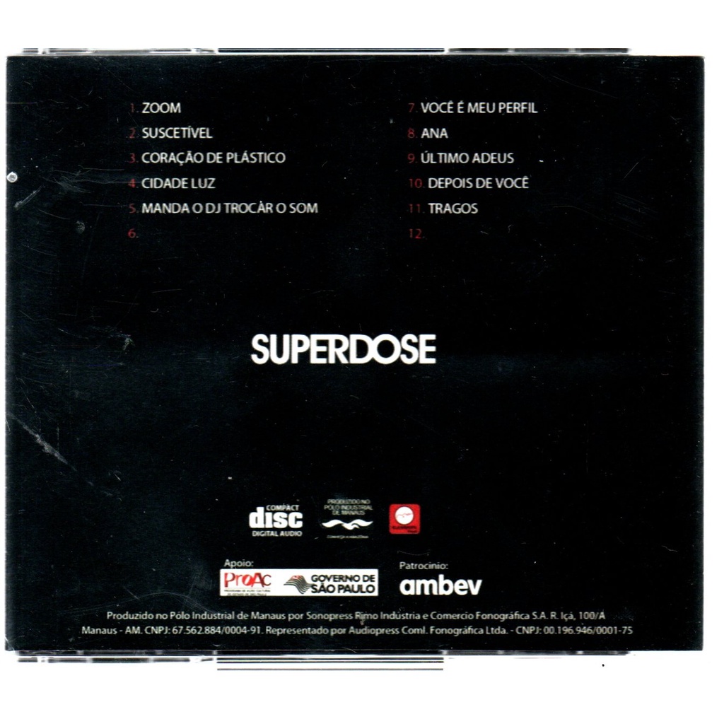 CD SUPERDOSE - 2011 ZOOM ( ROCK BRASIL INDEPENDENTE ) | Shopee Brasil