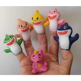 Miniatura Dedoche Baby Shark 6 Personagens Colecao Modelo2