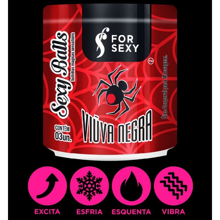 VIÚVA NEGRA EXCITA 3 UNI BOLINHA FORSEXY