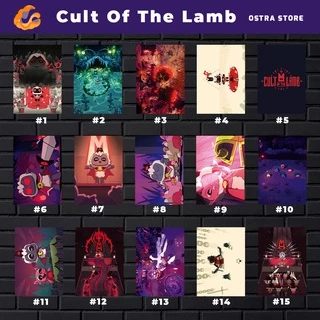 Cult Of The Lamb 01 a 15 - Gamer - Placa decorativa MDF - 14x20 28x20 - Quadro parede & decoração - Presente