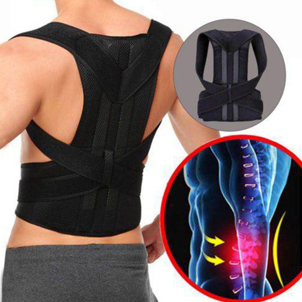 Cinta Postural Corretor Postura Colete Lombar Coluna - M | Shopee Brasil