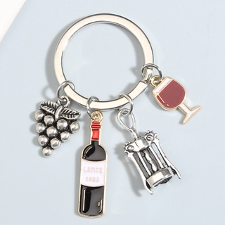 Chaveiro Esmalte Metálico Rrape Tinto Copo De Vidro Abridor De Garrafas Porta-Chaves