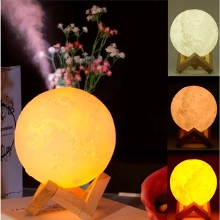 Umidificador Aromatizador Luminaria Abajur Lua 3d 880ml
