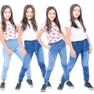 Calça Jogger feminina infanto juvenil 8 ao 16