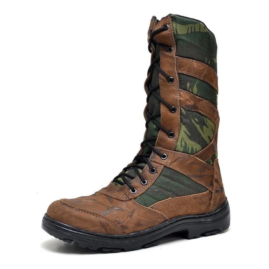 Bota camuflada deals cano longo