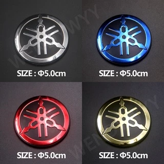 1 Pcs 50mm 3D Levantadas Motocicleta Decalque Do Emblema Tanque Etiqueta Rodada ABS Para YAMAHA (Em Estoque) em Oferta na Shopee