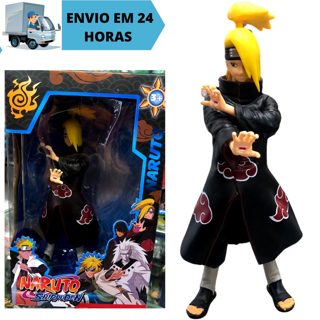 Manto Akatsuki Naruto Deidara Anime Com Bandana, Anel, Peruca