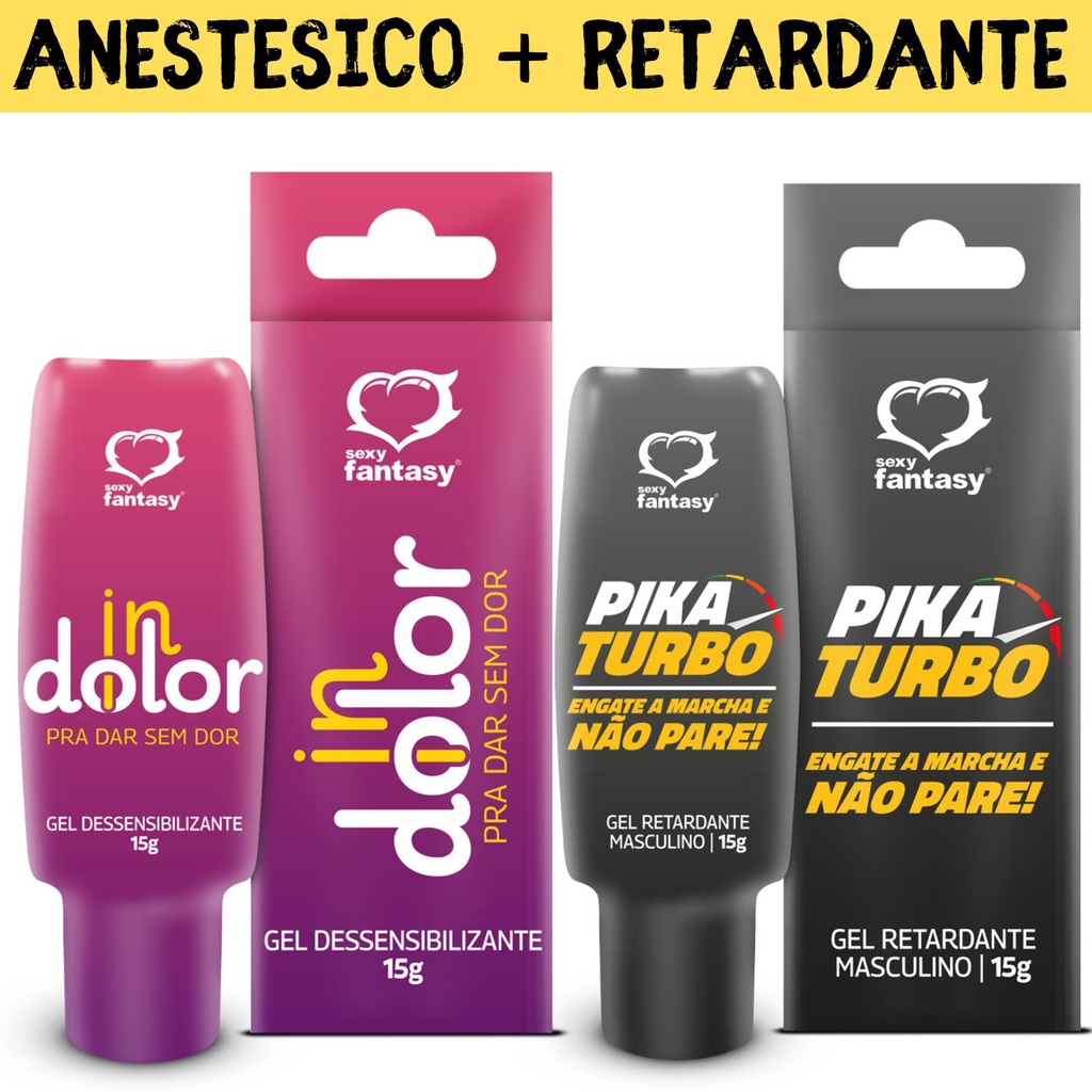 Kit Retardante Masculino Pika Turbo + Anestesico Anal Indolor Shopee