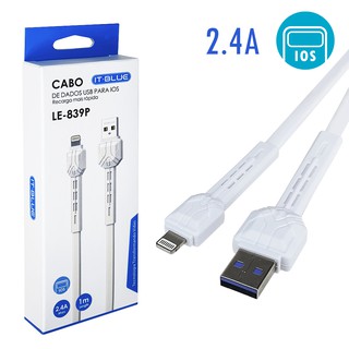 10 UN Cabo It-Blue 2.4A USB IOS Iphone Lightning LE-839P 1M