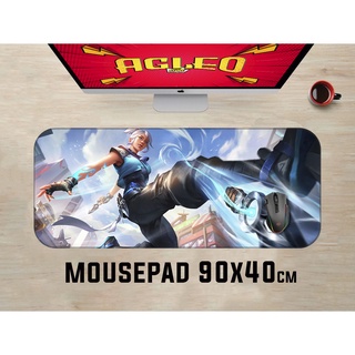 Mouse Pad Gamer Jett valorant Extra Grande 90x40cm Borda Costurada mousepad gamer