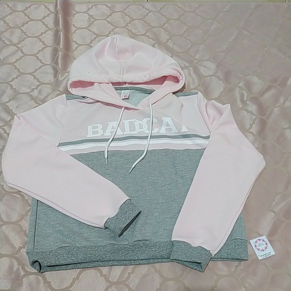 Moletom Zíper Moletom Cropped Badcat Denim Jaqueta Jeans Feminina