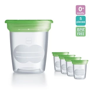 Kit 5 Potes de Armazenar Congelar Leite Materno ou Papinha MAM Original e Lacrado