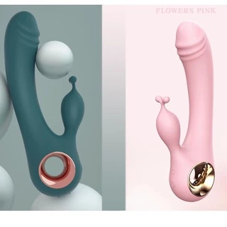Vibrador Ponto G com Estimulador de Clitoris formato glande RECARREGÁVEL10 Modos de Vibração LILO-06