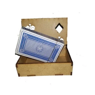 Caixa para baralho em mdf cru caixa para guardar baralho uno cartas