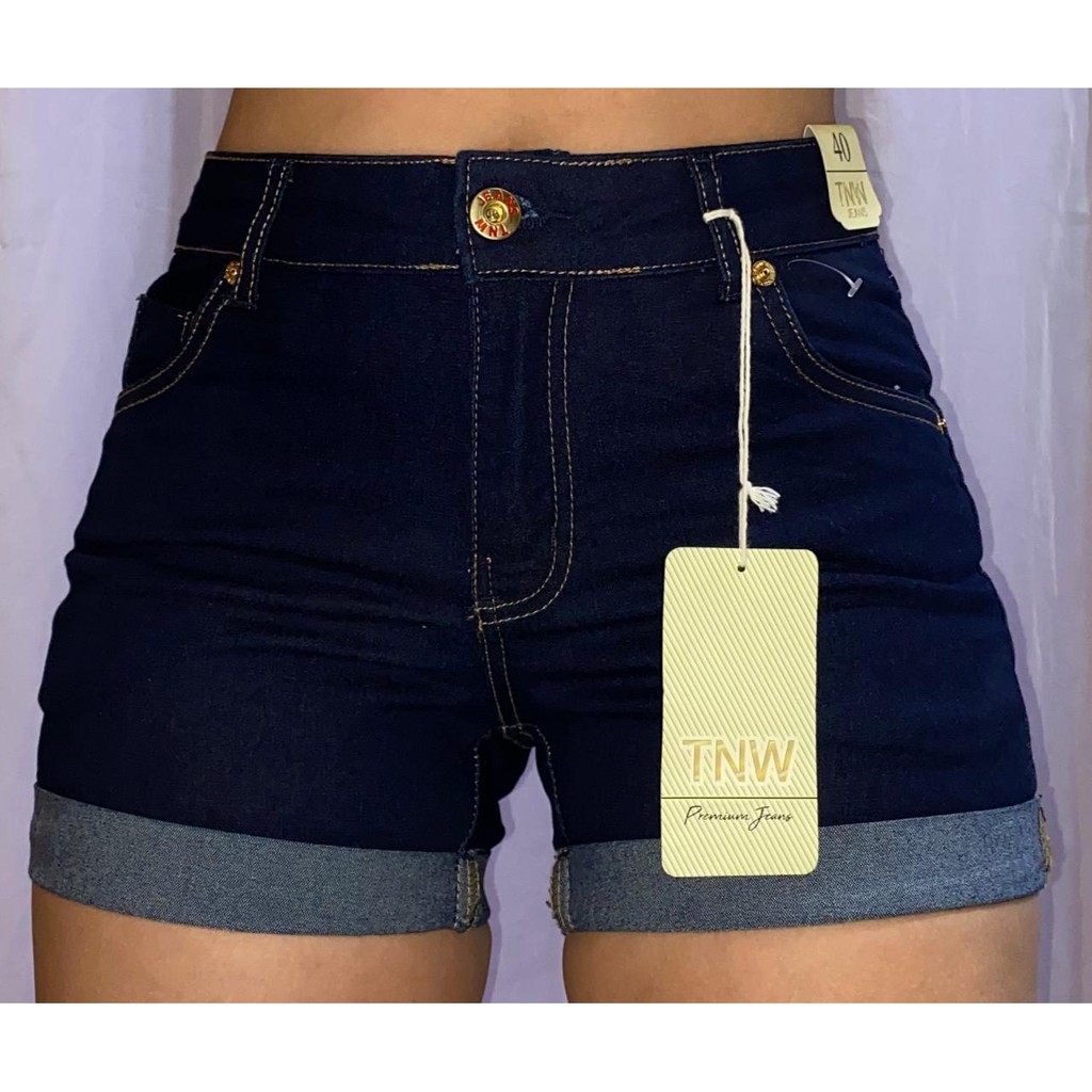 Short jeans 2024 azul marinho