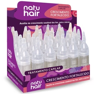 Ampola de Tratamento Capilar Crescimento Fortalecido Natuhair 10ml - (6 UN)