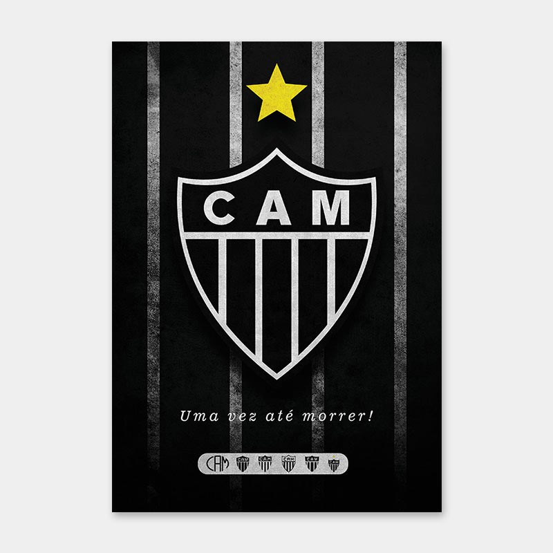 Adesivo De Parede Decorativo Escudo de Time - Atlético mg em Promoção na  Americanas