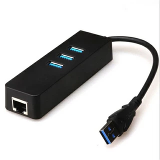 Hub Usb 3 Portas 3.0 + Internet Porta Rj45 Ethernet Giga