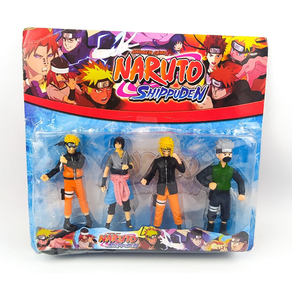 Kit Brinquedo Boneco Naruto Kakashi Sasuke Minato Naruto Shippuden ...