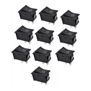 Kit 10 Peças - Chave Gangorra 2 Posições - Kcd1-101 Preto Daier