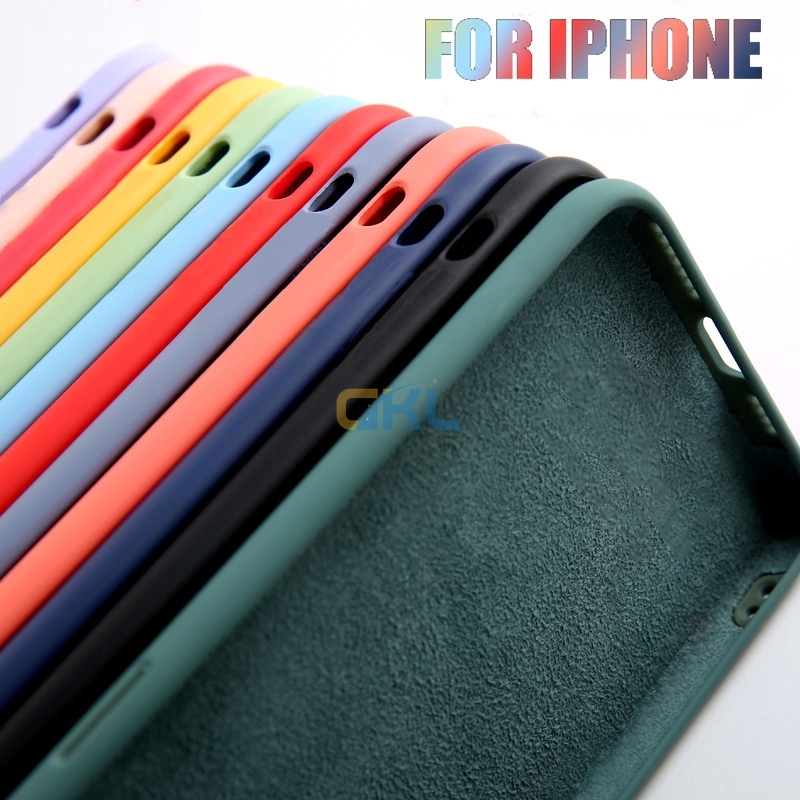 Original Liquid Silicone Luxury Case capas for IPhone 11 13 12 Pro Max 7 8 Plus X XS SE2020