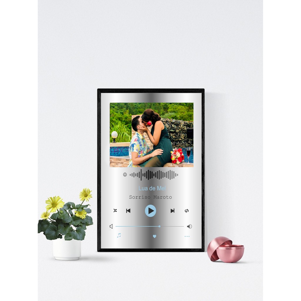 QUADRO SPOTIFY PERSONALIZADO - Tamanho A4 - Blumiez