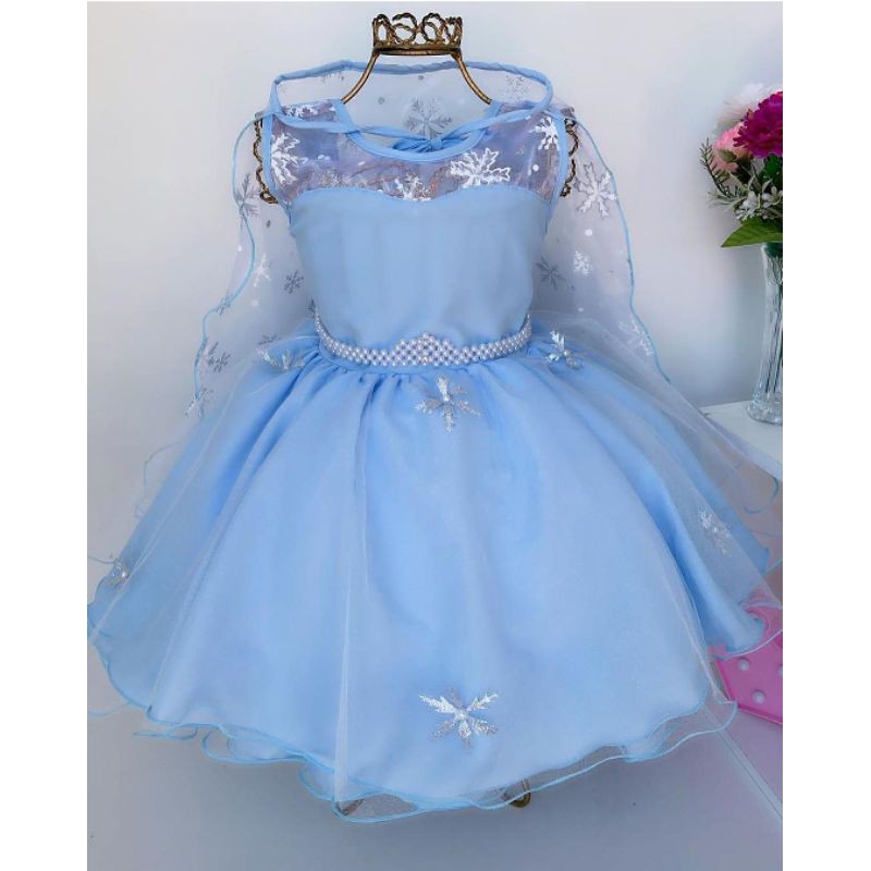 Vestido da frozen 3 hot sale anos