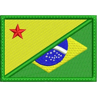 Bandeira do Brasil Emborrachada Colorida De Velcro para Mochilas Bolsas  Decoração Borracha