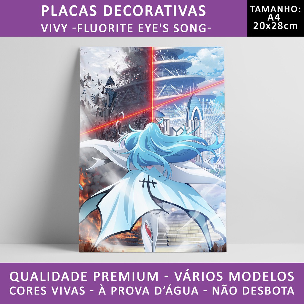 Vivy -Fluorite Eye's Song- Placa decorativa, anime, mangá, quadro
