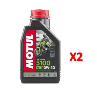 2un Óleo Motul 5100 10w30 1 Litro Semissintético Cg Fan Start