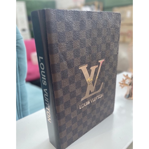 Livro Decorativo De Papel Sem, Abertura Louis Vuitton Marrom