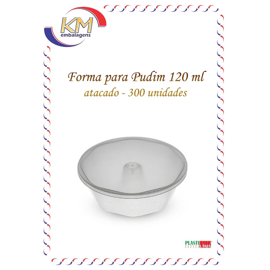 Forma de Pudim com Tampa Forneável Oitavada - 120ml - Maior Distribuidora  de Embalagens de Goiás