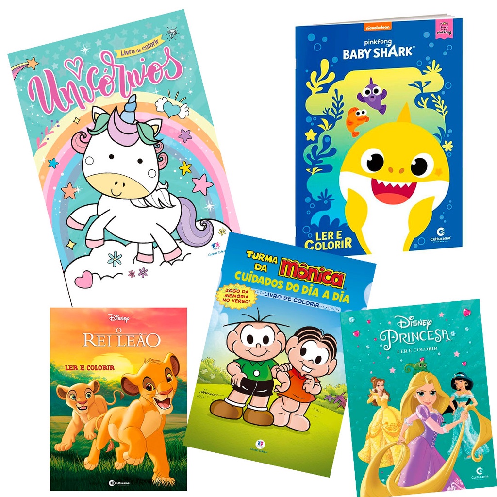 Kit 5 Livros para Colorir | Shopee Brasil