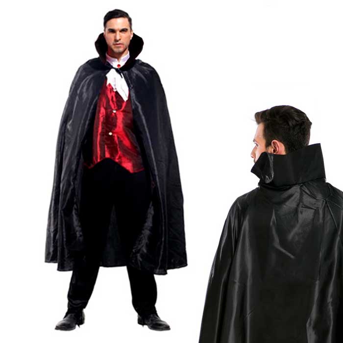 Compre Fantasia masculina de vampiro para halloween, capa com capa