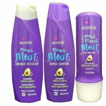 AUSSIE-KIT MOIST (shampoo/condicionador/máscara tratamento) | Shopee Brasil