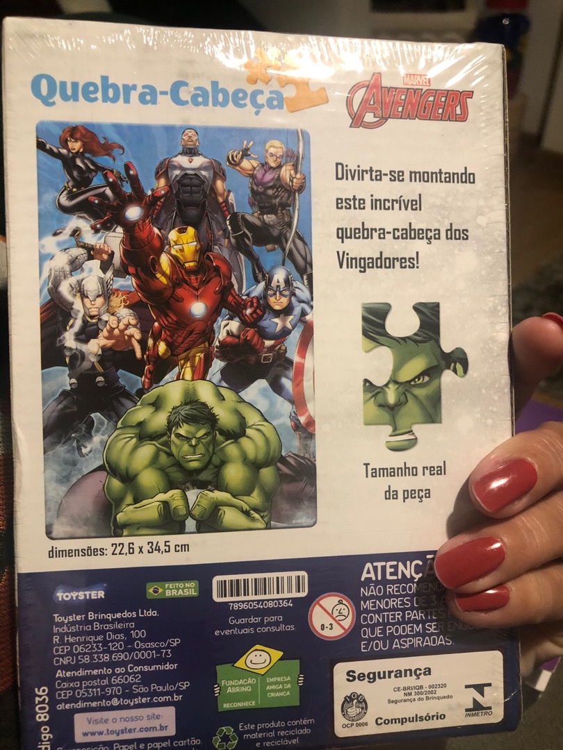 Quebra-cabeça Vingadores Marvel 150 Peças Toyster - 8036