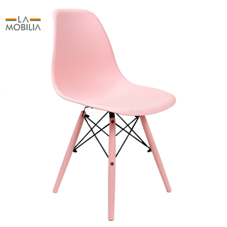 Cadeira Eames Rosa Pés Em Polipropileno Adulto