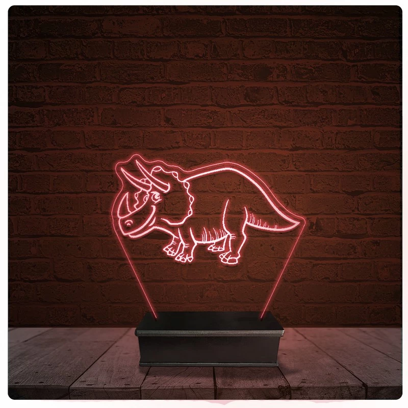 Abajur Luminária Acrílico Led - Dinossauro 10