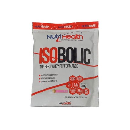 Whey Isobolic ZERO Açúcar c/ BEEF Protein Vários Sabores Refil 900g Nutrihealth