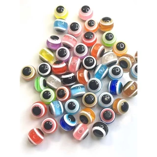 Bolinha Miçanga Olho Grego Para Múltiplas Cores 10mm 100pçs E1-14-1