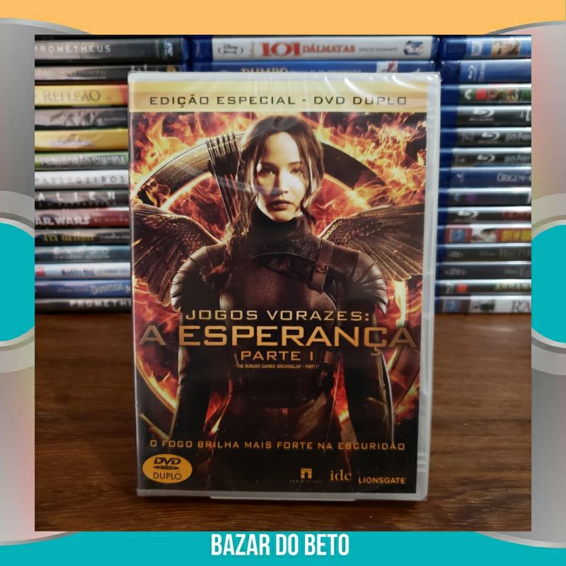 Kit 2 DVD's Duplos - Jogos Vorazes e Jogos: Vorazes em Chamas & Jogos  Vorazes: A Esperança - Parte 1 (Novo - Lacrado) Edição Especial Limitada